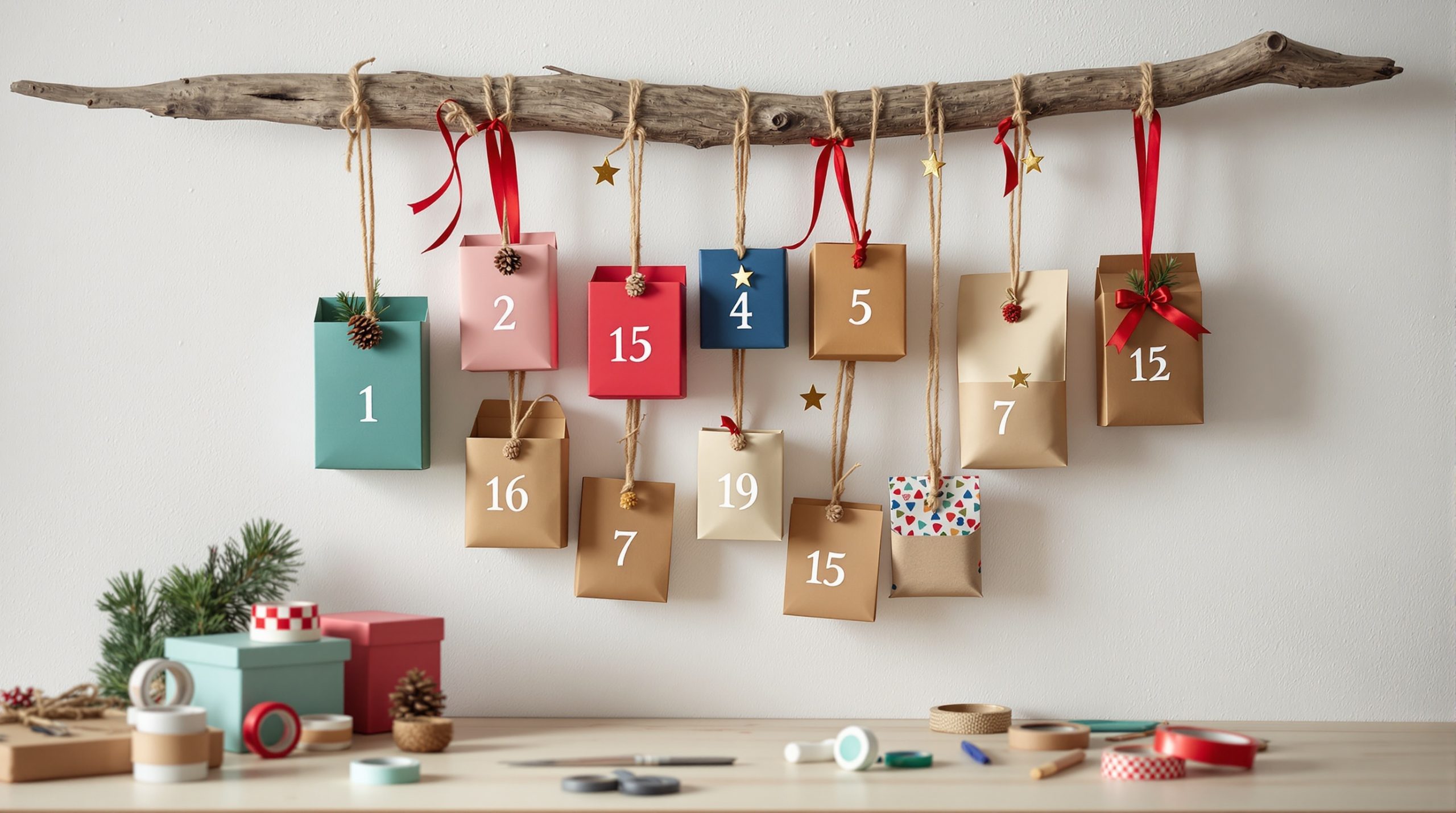 10 idées de calendriers de l'avent DIY pour Noël